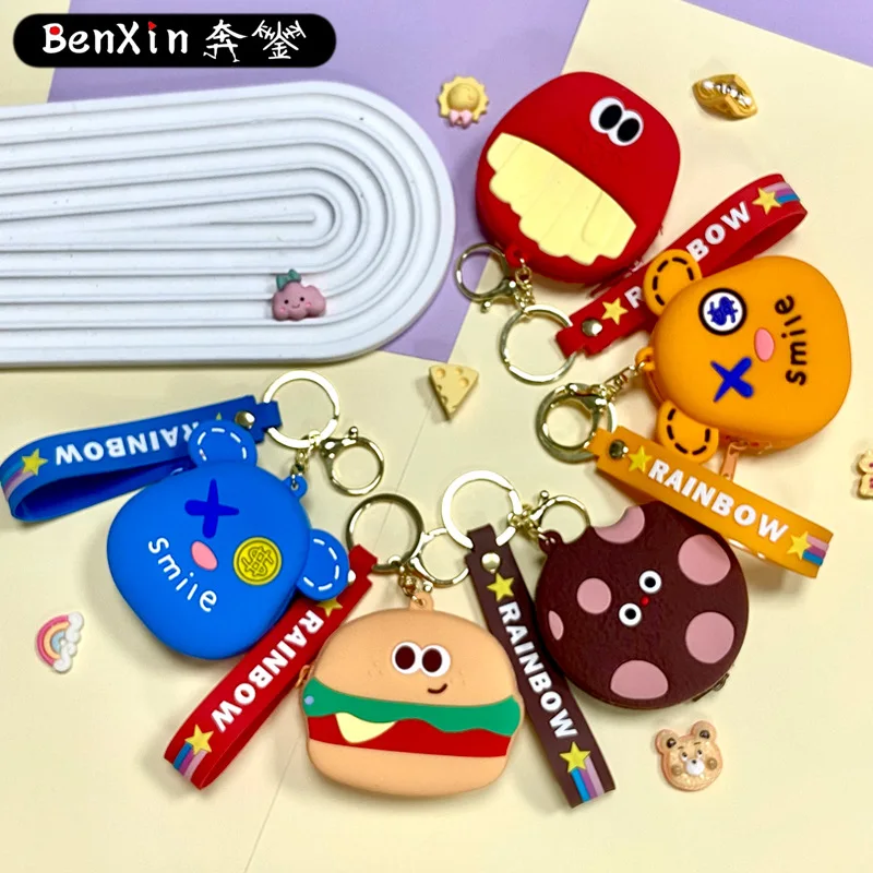 2025 Minso New creative foodie silicone coin purse, cute children's small gifts, coin case, earphone case, key hanger