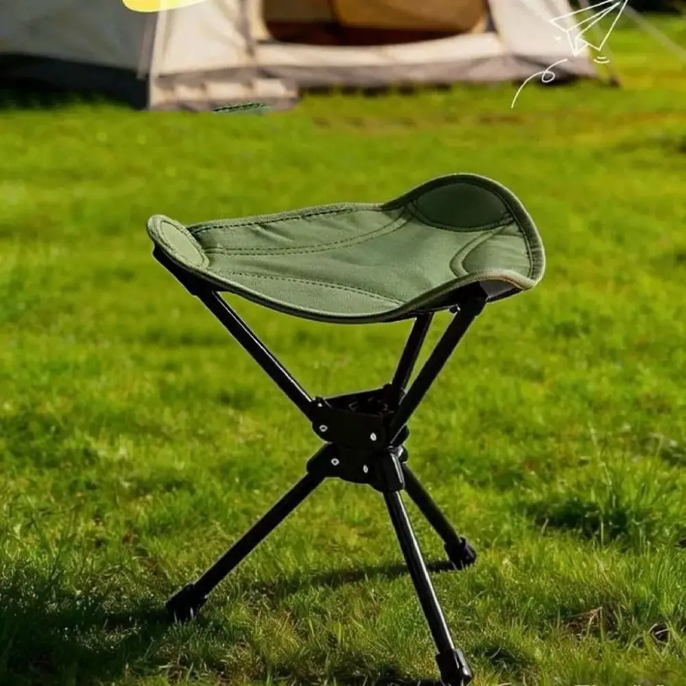 Three Legged Folding Rotating Stool Wear-resistant Foldable Camping Stool Multifunctional Strong Load-bearing Mazza Stool
