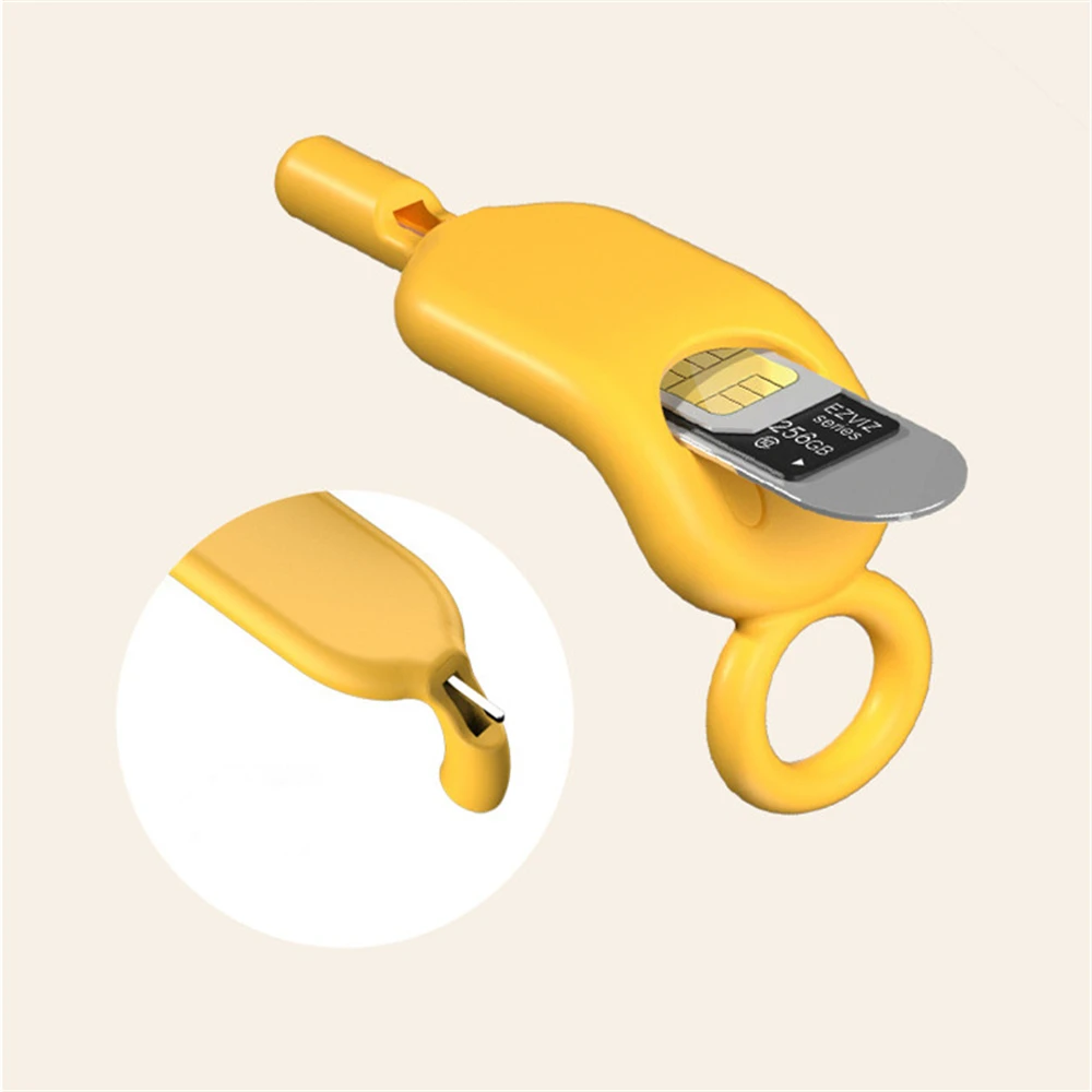 6 pcs/lot Smiling face phone anti loss card holder memory SIM card holder phone replacement card hanging key portable top pin