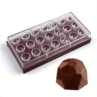 Shape Polycarbonate Chocolate Mold for Bonbons Candy 21 Cavity 8g/pieces Confectionery Baking Pastry Tools Mould
