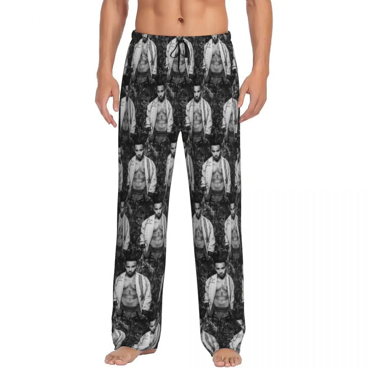 

Custom Lewis Hamilton Pajama Pants Men Sleepwear Sleep Lounge Bottoms with Pockets
