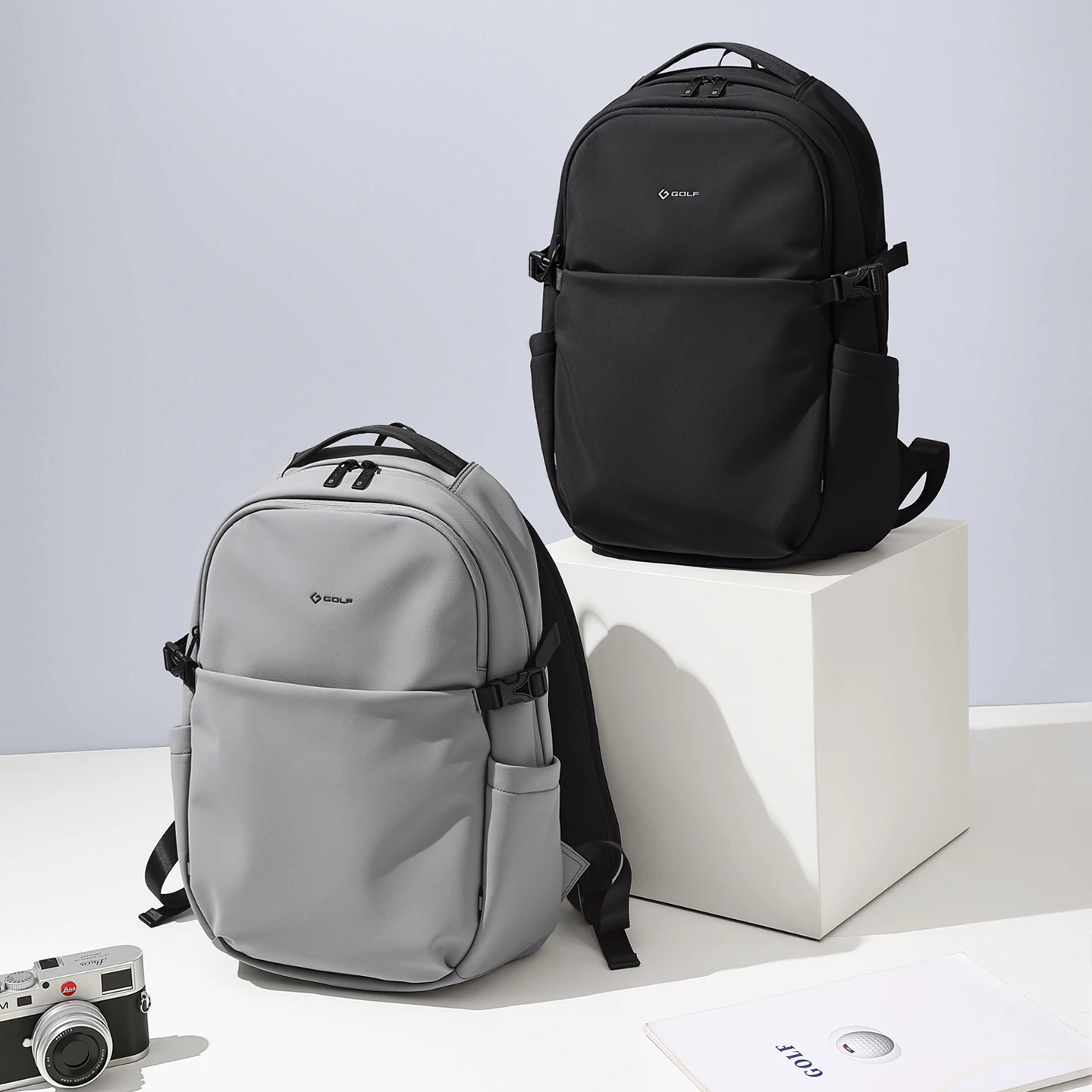 GOLF QUALITY Men's Minimalist 14-Inch Laptop Backpack Lightweight Nylon Casual Business Travel Waterproof School Bag