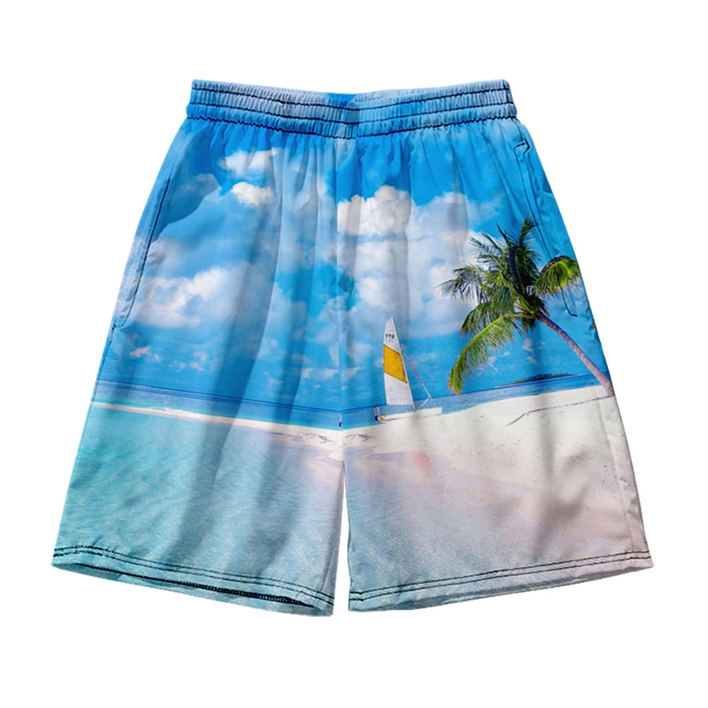 

Hawaiian Beach Shorts Men's and women's clothing 3D digital printing casual shorts Fashion trend couple Pants