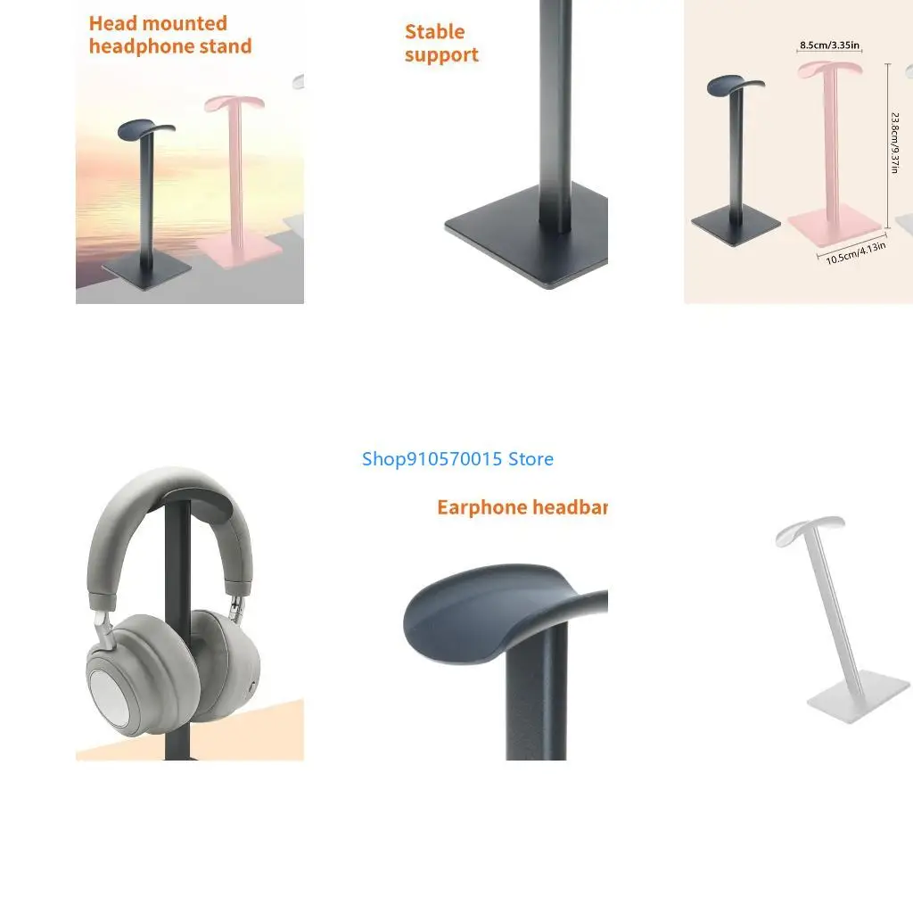 B95C Compactly Headset Stand Travel Friendly Design Protective Rubber Contact Point