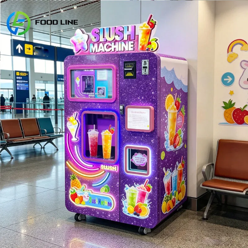 Ice Slush Machine Vending Machine Frozen Beverage Maker Smoothie Style Drink Smart Touch Screen LED for Mall Customized