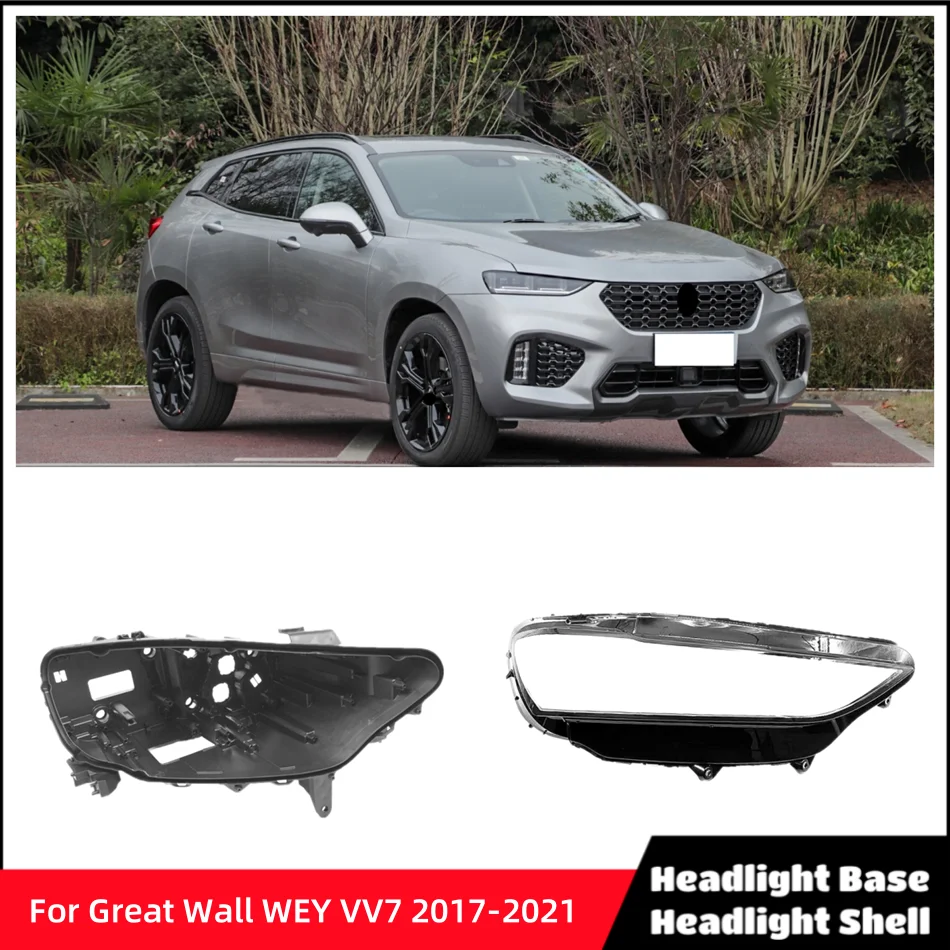 For Great Wall WEY VV7 2017 2018 2019 2020 2021 Automotive Accessories Car Base Head Lamp Shell Bracket Headlights Lights Glass