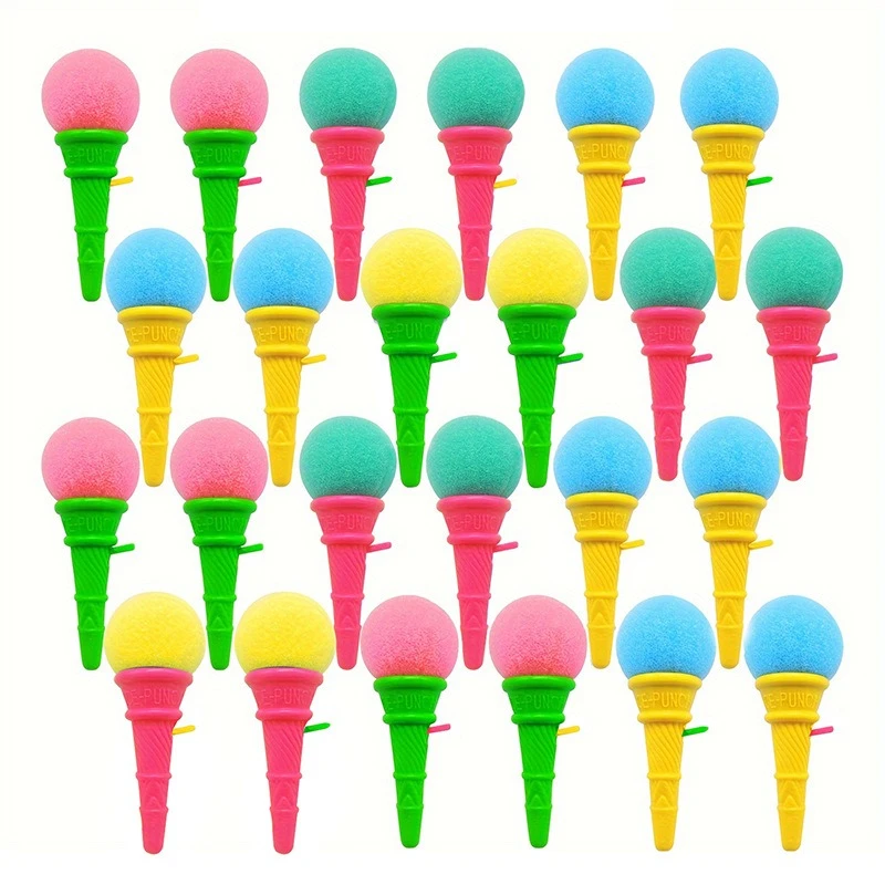 20/10/5Pcs Mini Ice Cream Shooters Colorful Sponge Ball Goodie Bag Filler Christmas Gifts Home Festival Party Games Supplies 3