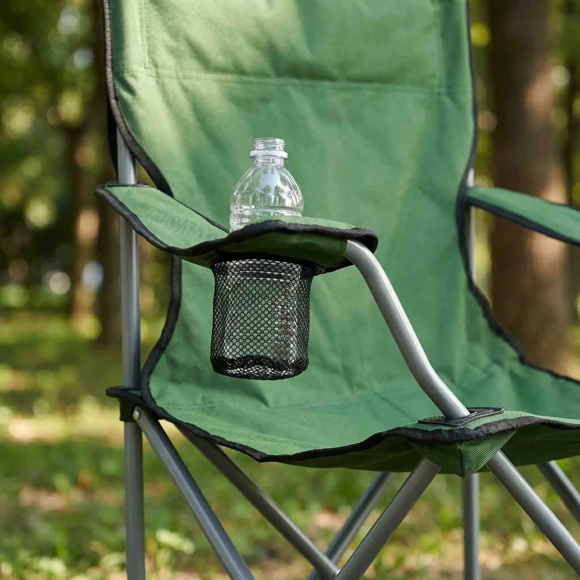 Outdoor Folding Chair Fishing Ceiling Armchair Sun Protection Camping with Backrest