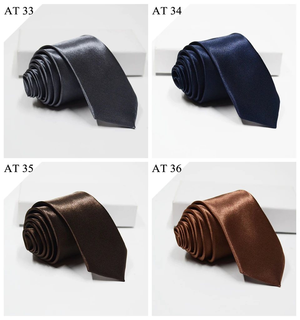 10/12pcs Krawatte für Männer Großhandel 28 einfarbige schlanke Krawatte Polyester Satin Krawatte formelle Party Krawatten Mode täglich Accessoire – Detail 11