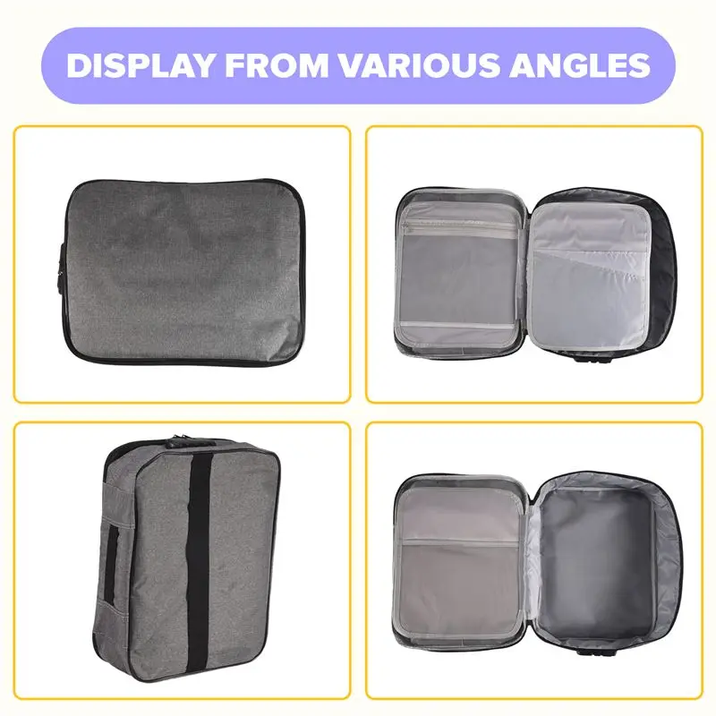 ABMS-Important File Pocket Holder,Document Organizer Box,Oxford Waterproof Document Storage Bag With Safe Code Lock