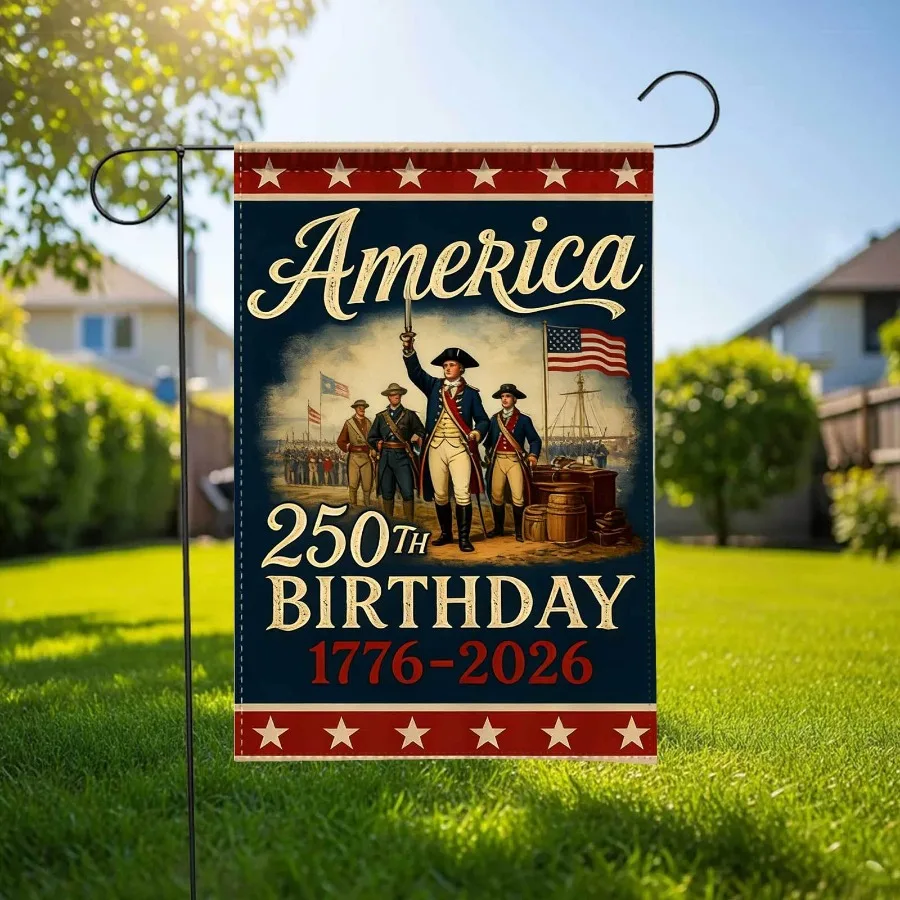 

Набор из 1 флага для сада, посвященного 250-летию США, патриотический флаг с пожеланиями к 250-летию, издание к 250-летию США.