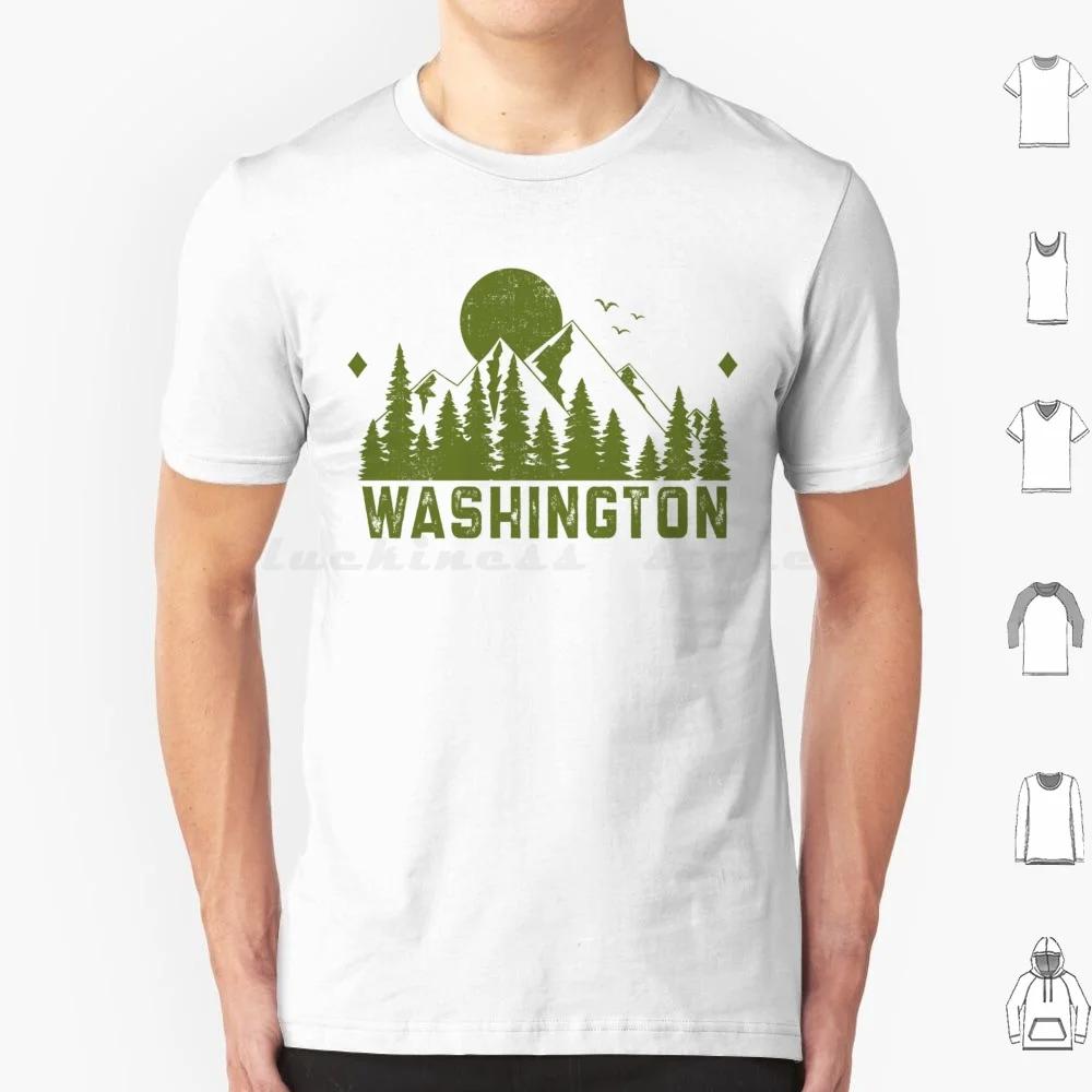 Washington Mountain Sight T Shirt Cotton Men Women DIY Print Home Spirit Washington Vancouver Washington Mountain Yakima City