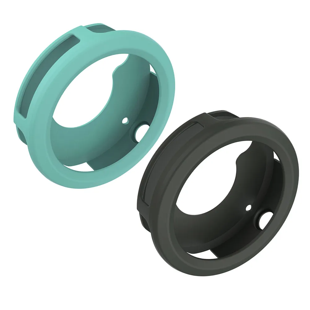 

2Pcs Extra Thick Silicone Smart Watch Case Full Front Protective Cover Anti-Scratch Drop Bumper Frame for Vivoactive3 Teal Grey