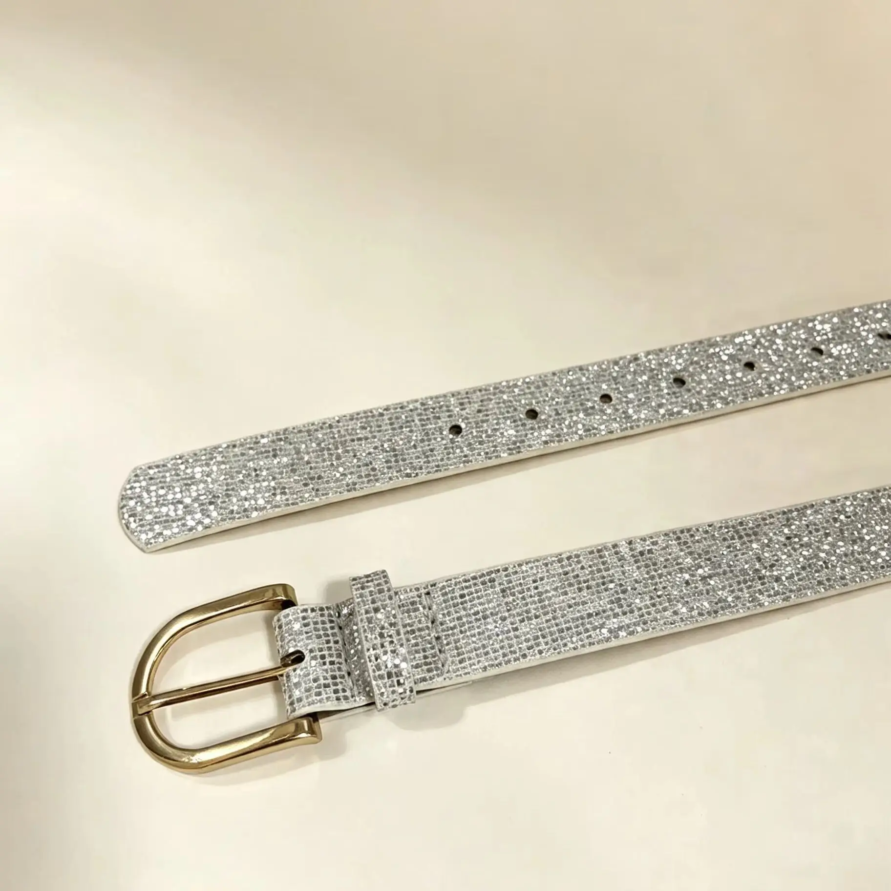 1 piece of women's belt, sweet Y2K sequin, versatile, suitable for skirt, jeans, daily casual wear, suitable for going out
