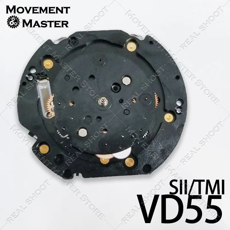 High-Quality Quartz Movement SII TMI VD55C Adjustable Stem 6 Hands 24 Hour Chronograph Small Seconds for Watch Repair Parts