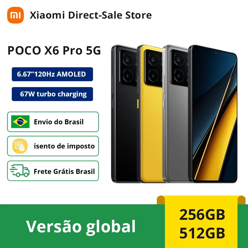 pro 5g camera tripla com amoled dotdisplay 256gb 512gb 120hz fluxo 15k 64mp dimensao mtk 8300 ultra nfc versao global poco x6 01