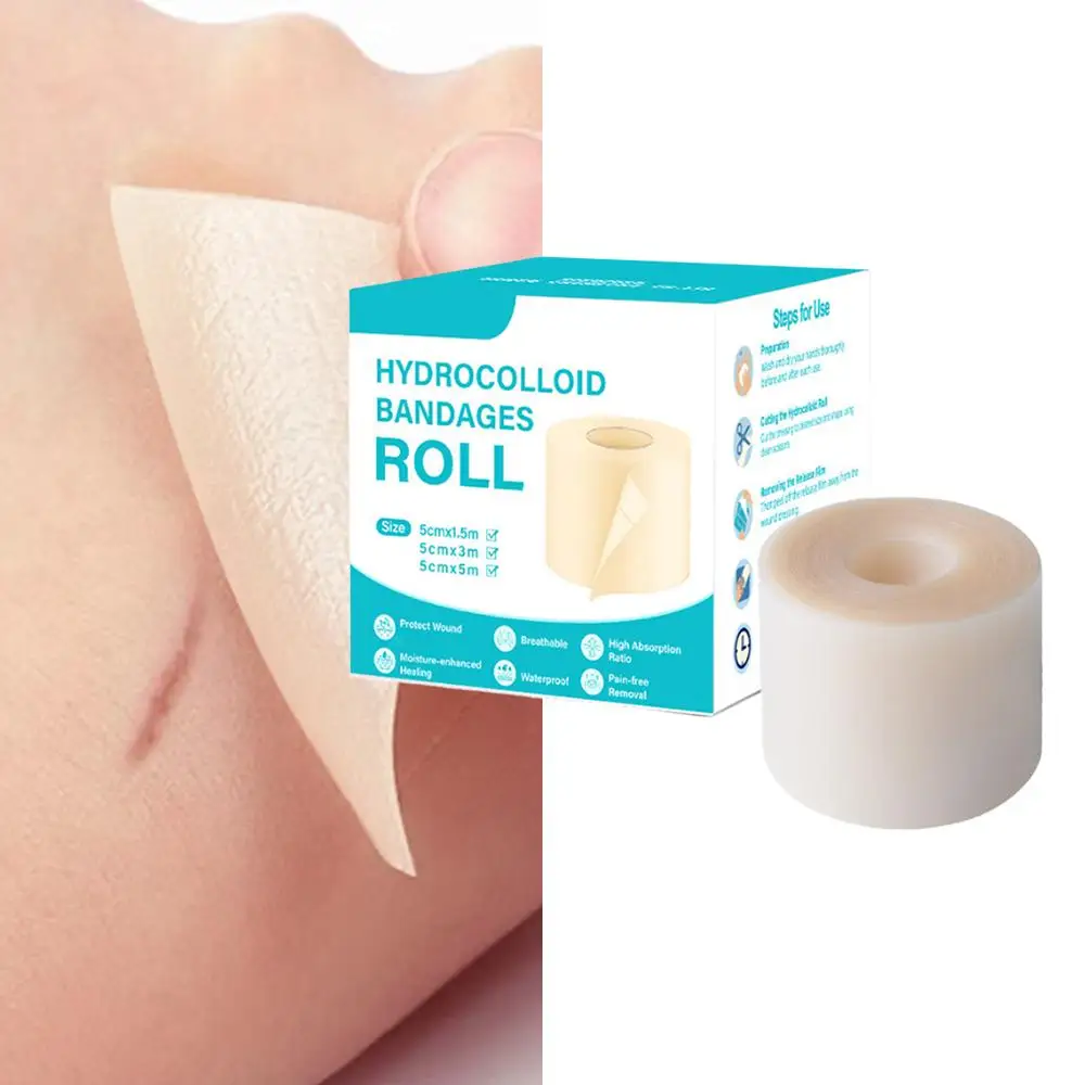 Rouleau de pansement hydrocolloïde auto-adhésif, pansement pour ampoules douloureuses à pression, soin très absorbant, tampon de guérison de la peau