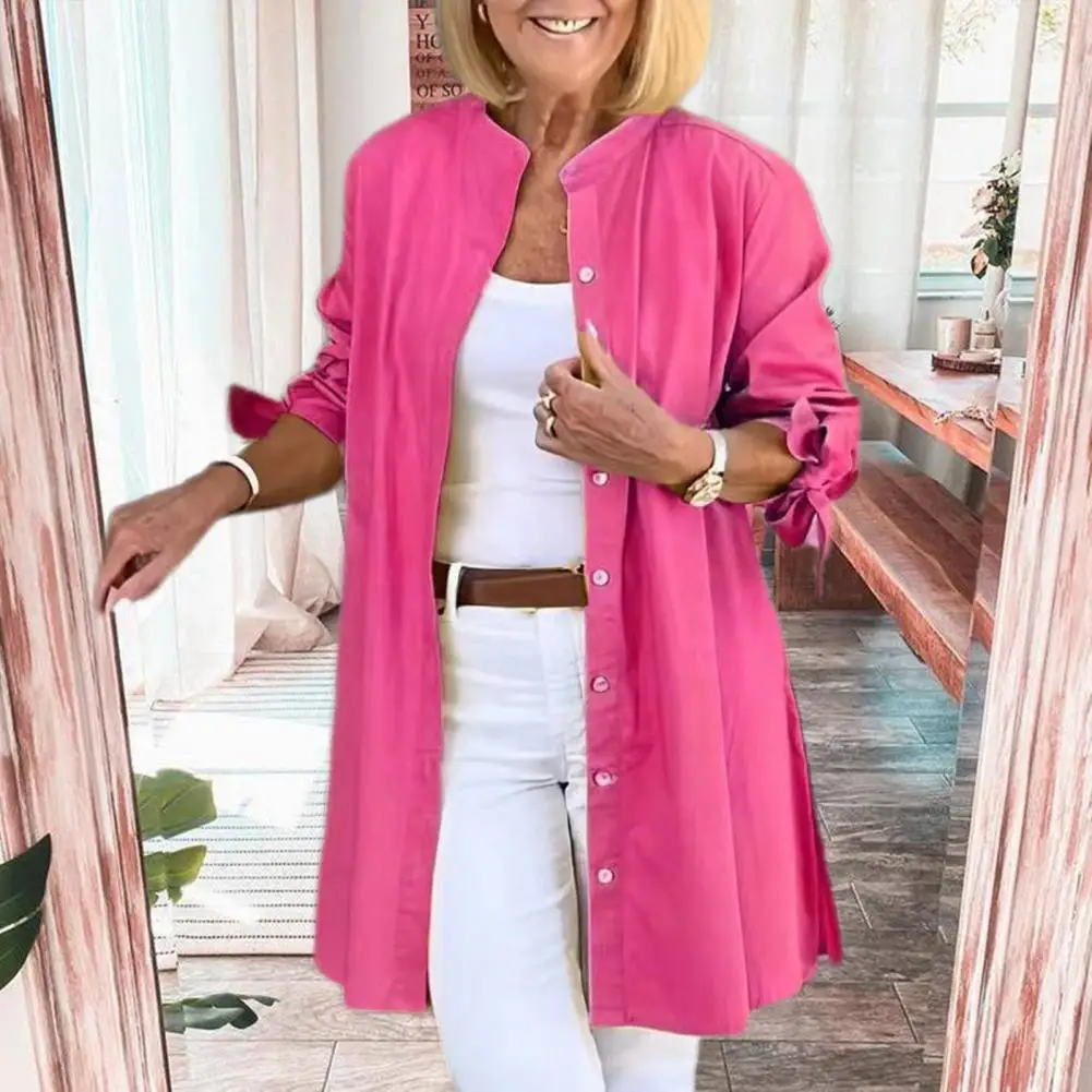 Elegancka koszula w stylu dojazdowym Elegancka damska koszula z długim rękawem Kolekcja Wszechstronna odzież robocza Szykowne topy imprezowe dla modnych