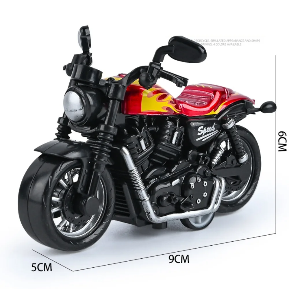New Alloy Pullback Car Retro Style Simulation Modeling Motorcycle Model Movable Cake Decoration