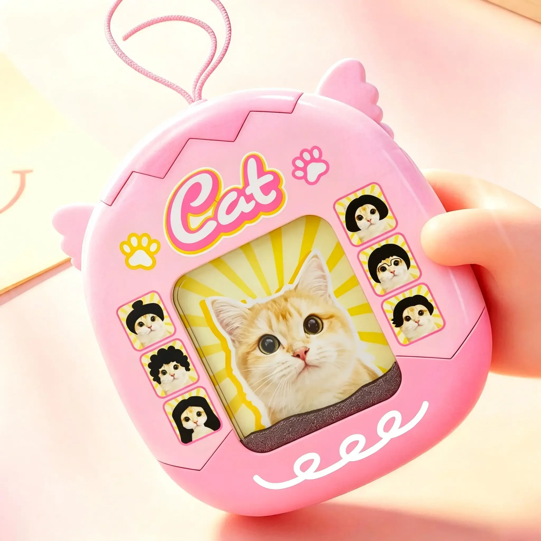 Niedliches Katzen-Magnet-Zeichenbrett, DIY-Frisur-Styling-Spielzeug, Magnetisches Perlen-Kunstpad, Sensorisches Fidget-Tragbares Schlüsselanhänger-Geschenk – Detail 3