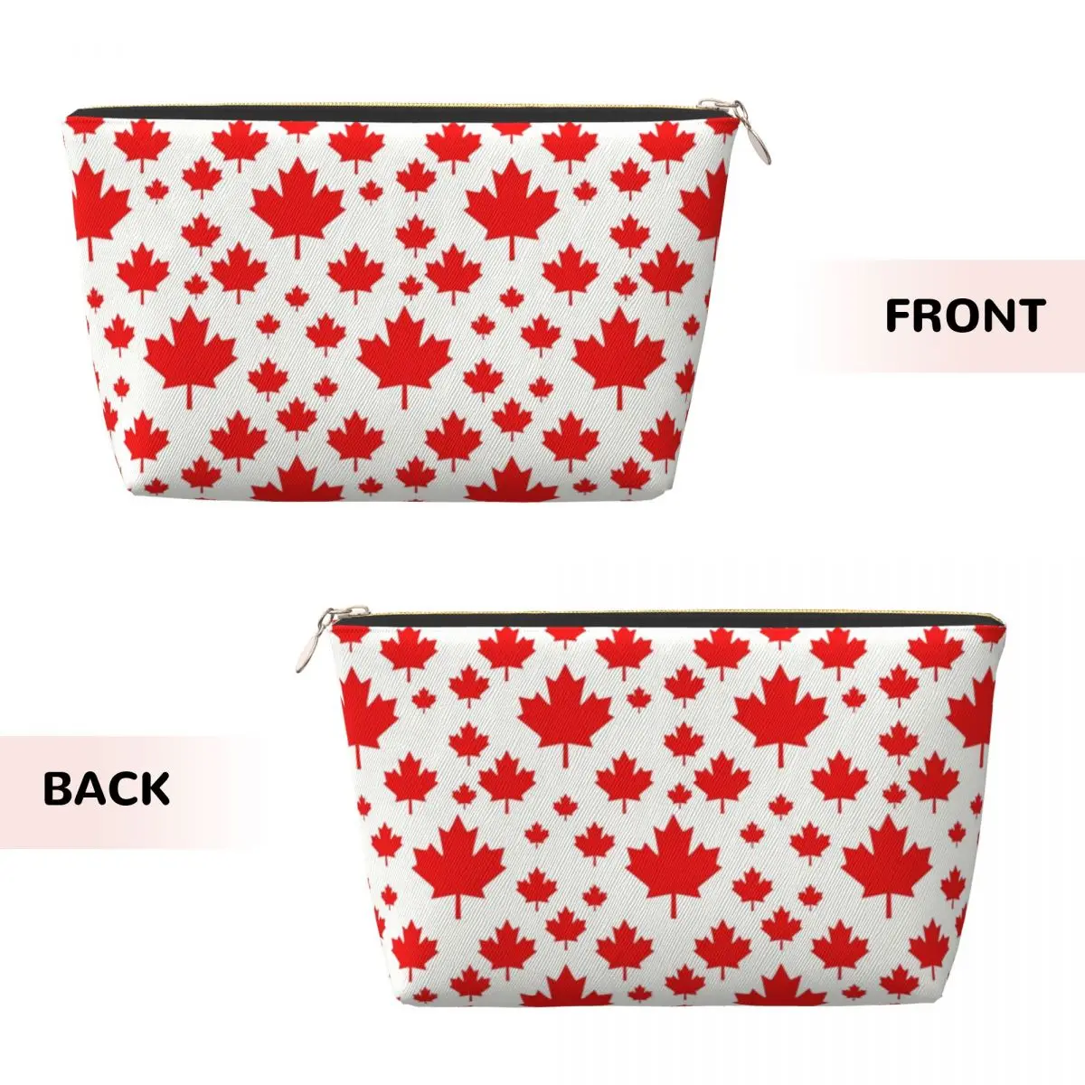 Custom Canada Maple Leaf Flag Emblem Toiletry Bag for Women Cosmetic Makeup Organizer Ladies Beauty Storage Dopp Kit Box