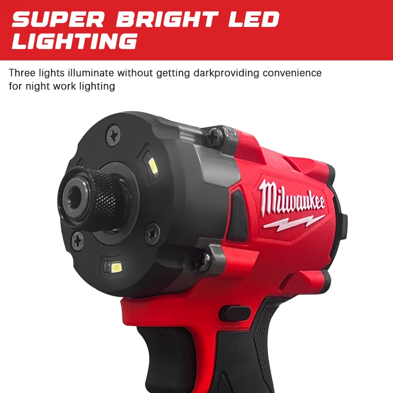 Milwaukee-destornillador de impacto sin escobillas, 18V, Motor de 300NM, batería de litio recargable inalámbrica, llave de impacto 1/2, destornillador, herramienta eléctrica