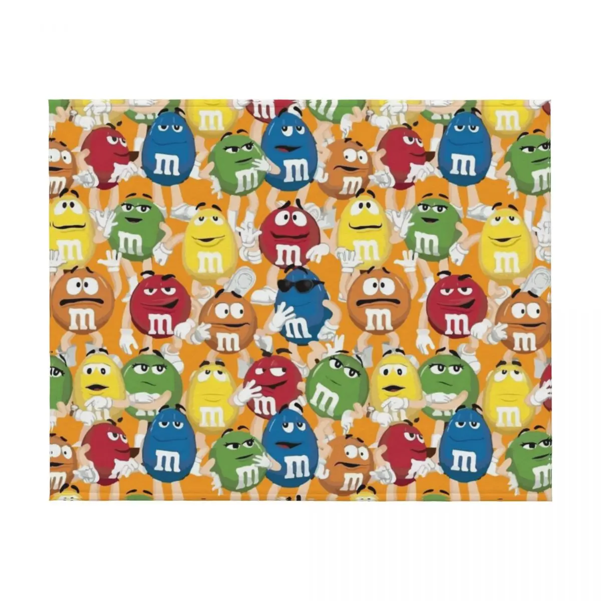 MandM Character Collection Throw Blanket Comforter Travel Personalized Gift Bed linens Blankets