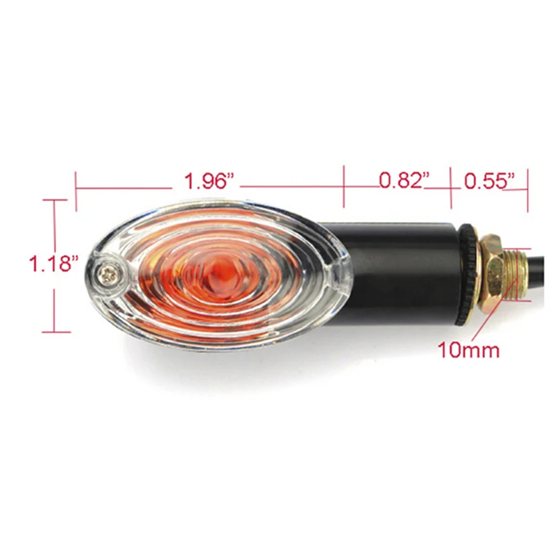 1PC 12V 10W Universal Motorcycle Turn Signal Lights Off-Road Vehicle Halogen Blinker Indicators LED Flasher Amber Lamps