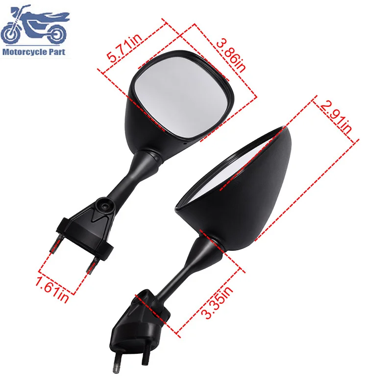 

Motorcycle Rearview Mirror rearview mirror Anti-fall Folding Round motorcycle Side for KAWASAKI ZXR-600 ZX-636 ZX-10R ZX-9R