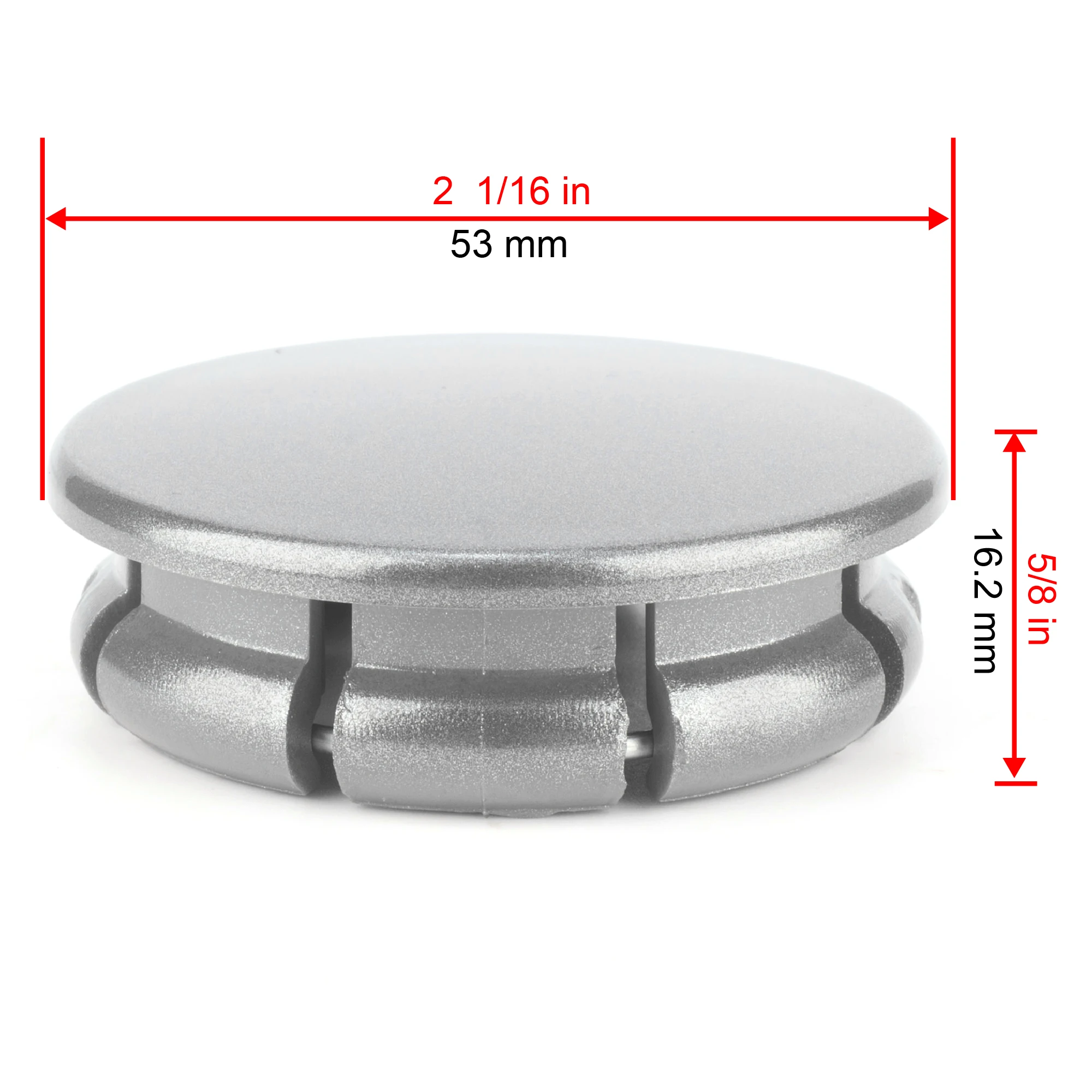 1pc 53mm（2.09in） 51mm Wheel Hub Caps For Rim Center Cover Styling Refits 8 Clip No Logo Gun Grey Auto Accessroies ABS Plastic