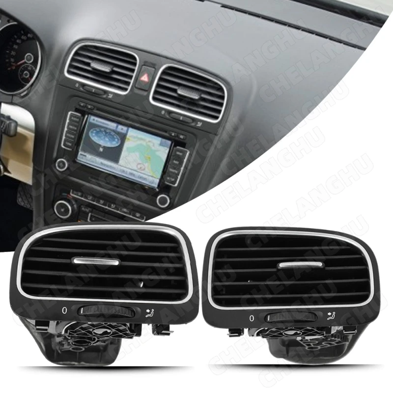 

Front Dashboard Black Air Conditioners Air Outlet Vent For VW Golf 6 2009 2010 2011 2012 2013 Car Accessory 5KD819703 5K0819704K