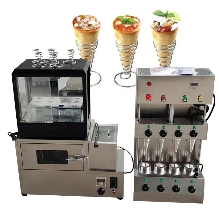 

Fast Food Hand Pizza Cone Machine / Pizza Ice Cream Cone Machine / Italy Cone Pizza Making Machine