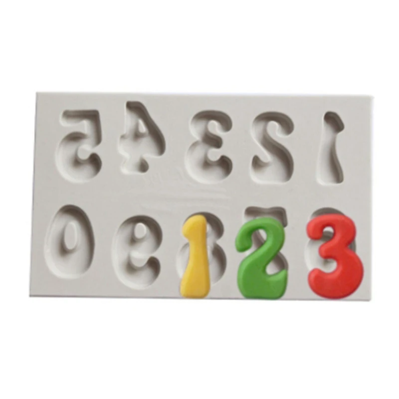 1PC Baking Upper And Lowercase Alphabet Numbers Liquid Silicone Chocolate Molds English Cake Decoration Clay Molds