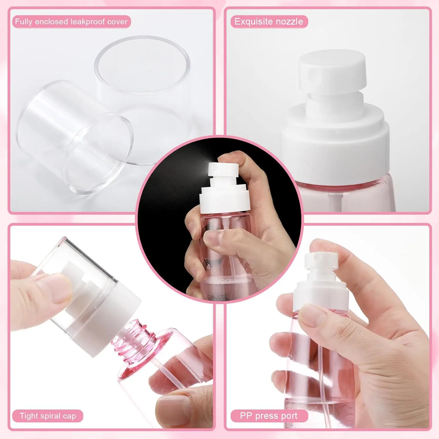 Новинка 2023 года, 14 шт., набор щеток для волос с гладкой спинкой, щетка для волос с щетиной и распылителем, зажим для волос, щетка для кромок для женщин (розовый)