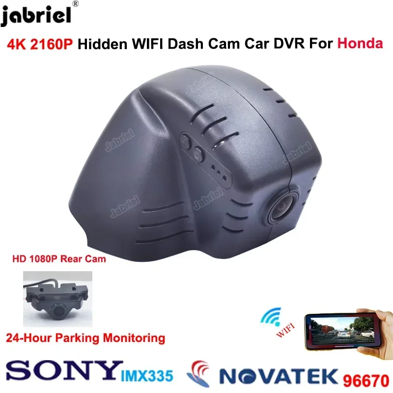 

UHD 4K Car DVR For Honda ZR-V ZRV ZR V CR-V CRV CR V 2021 2022 2023 Video Recorder 2160P WiFi 24H Dash Cam Front and Rear Camera
