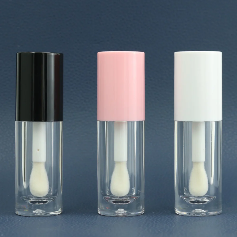 50PCS 6ML Wholesale Travel Large Brush Rod Round Lip Gloss Lipstick Tube Lip Glaze Empty Tube Sub-bottling Cosmetic Containers