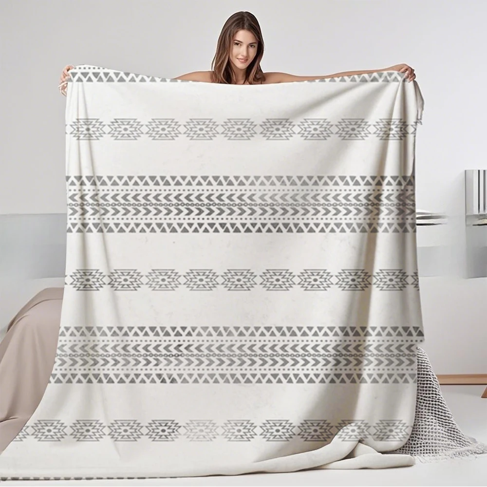 

Everyday Use Flannel Blanket Ethnic Tribal Abstract Design Travel Blanket Quilt With Odor-resistant Eco-friendly Blankets