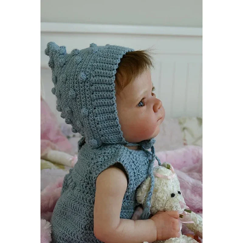 Boneca bebê reborn de silicone, corpo inteiro de 18 polegadas, bettie, bebê realista, múltiplas camadas, pintura de pele 3d com veias visíveis, bebe reborn
