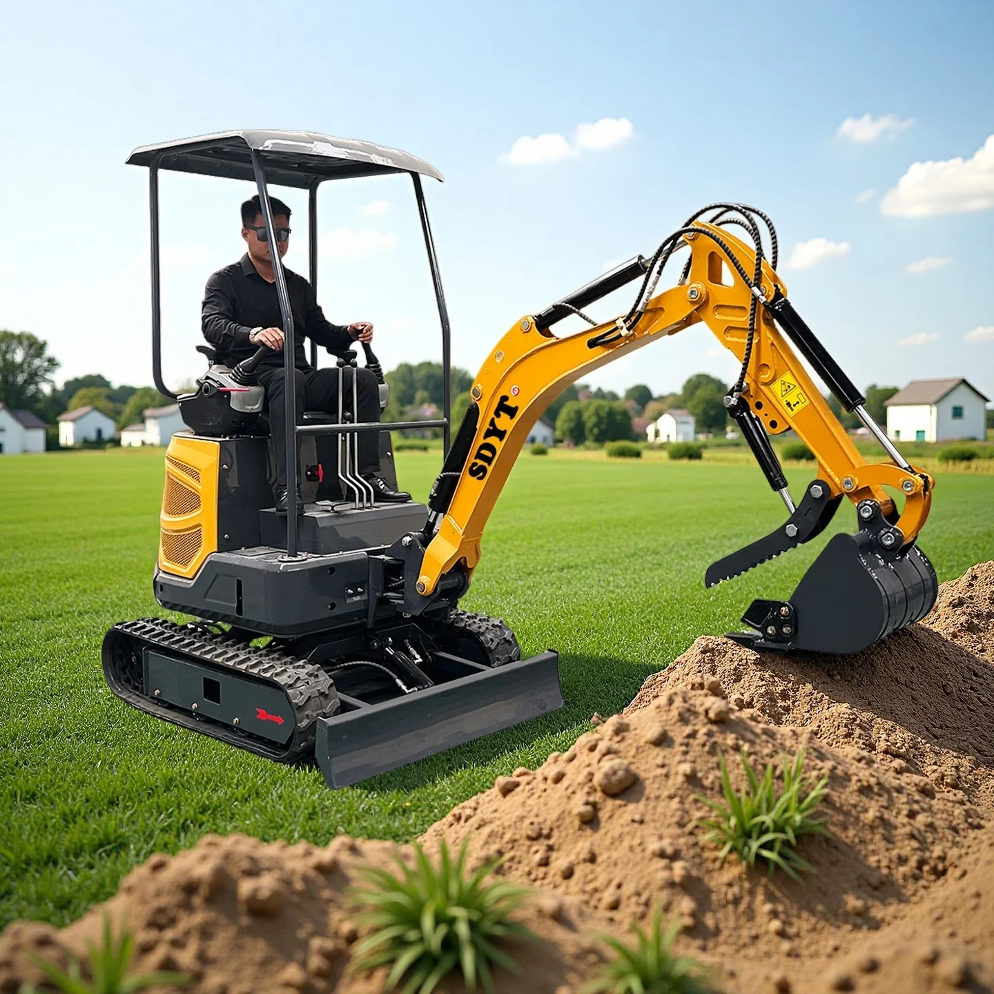 يمكن تخصيص الحفارات الصغيرة عالية الجودة 1 طن حفار صغير وحفارات زاحفة يتم توصيلها مجانًا