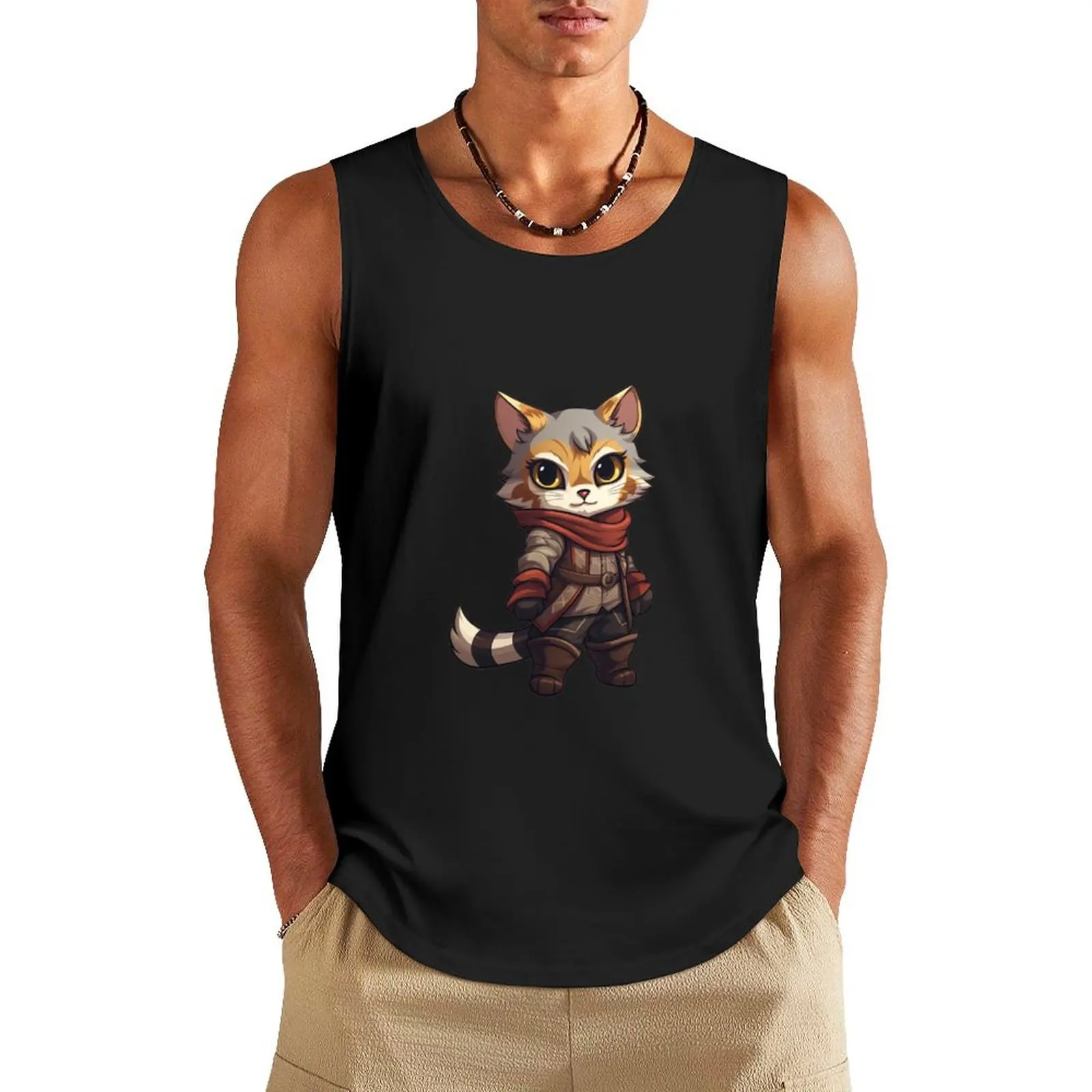 

D&D Tabaxi Rogue Tank Top summer clothes sleeveless anime gym