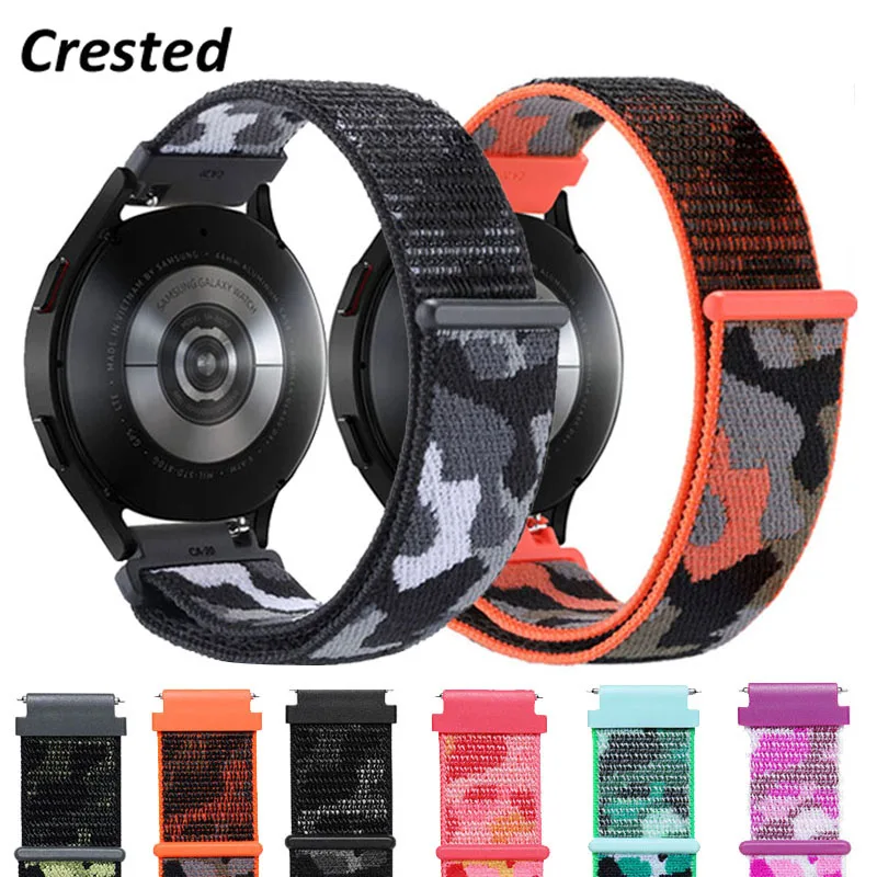 

20/22mm Band for Samsung Galaxy Watch 4/5/Classic/46mm/42mm/active 2 Gear s3 nylon loop bracelet Huawei GT/2/GT2/3 Pro strap