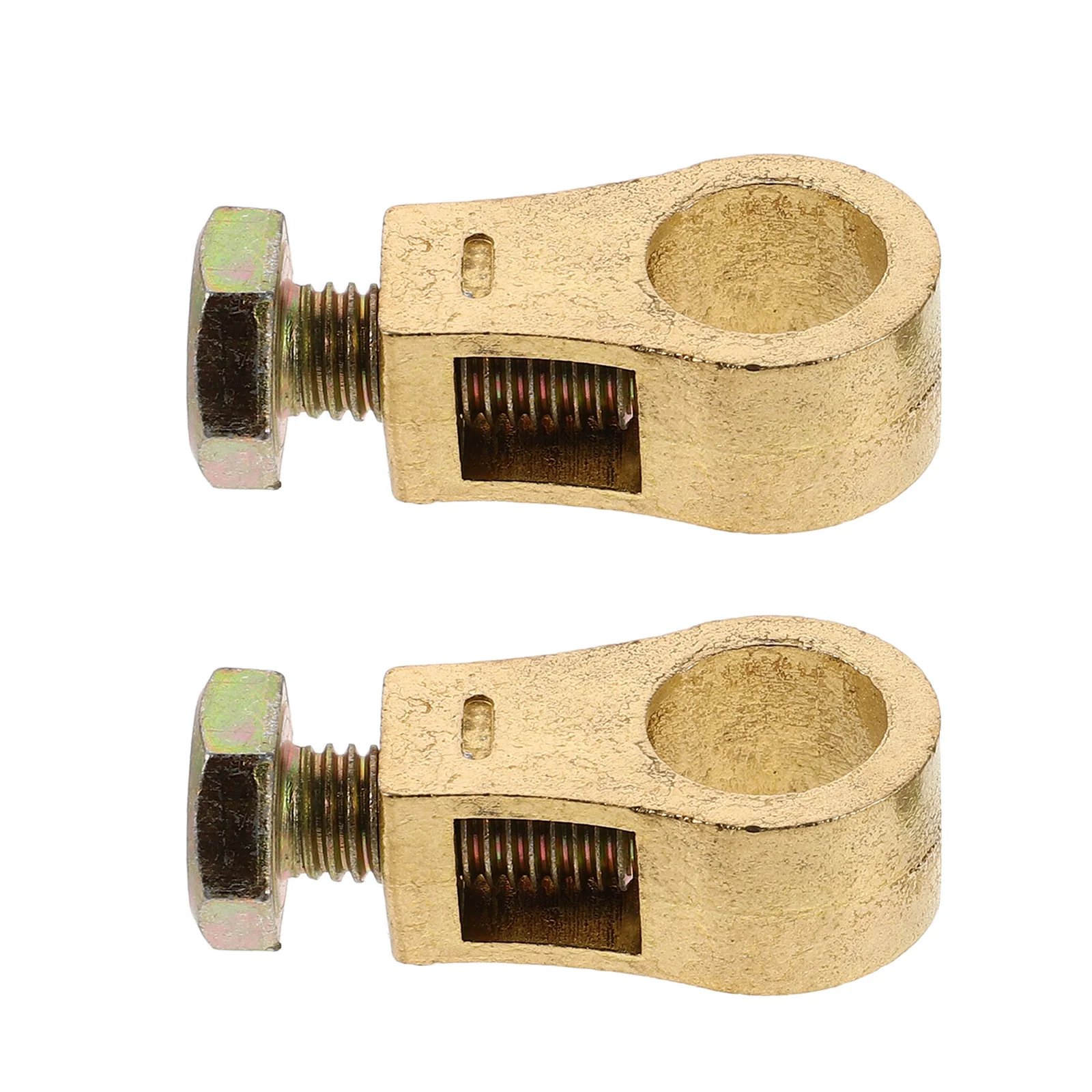 

1 Pair Car Terminal Connectors Copper Clamps Positive Negative Posts Heavy Duty Automotive Accessories Universal Fit For