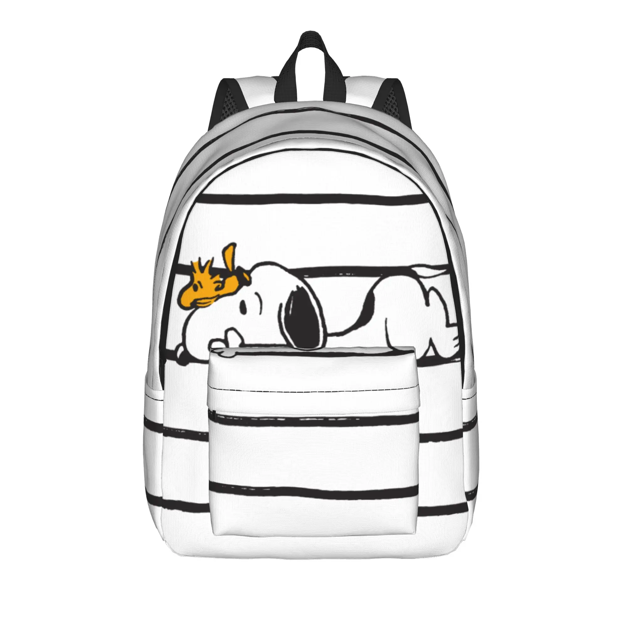 S-Dog-Snoopies Cartoon Backpack for Men Women Fashion High School Work Daypack  Laptop Canvas Bags Lightweight