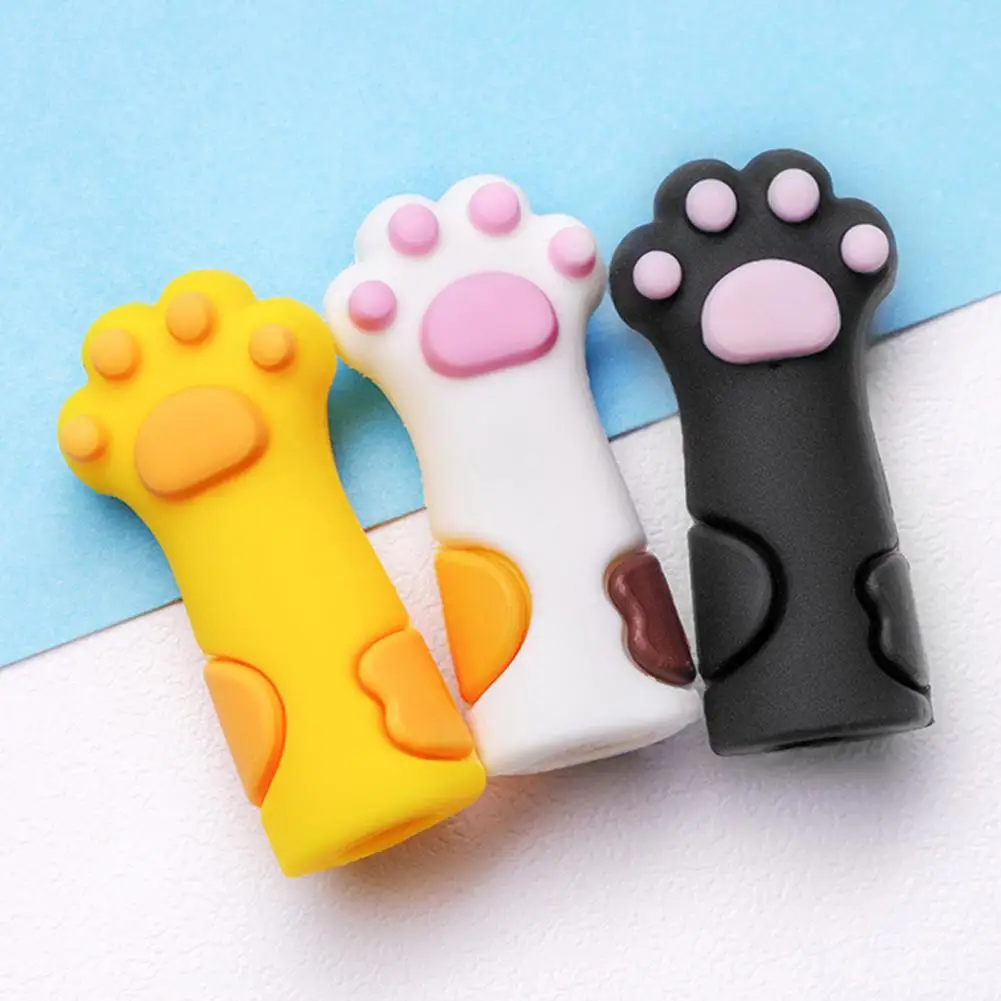 Cat Paw Protector Adorable Anti-drop Easy to Use Lovely Functional Avoid Hurting Hands Silicone Dead Skin Scissors Case