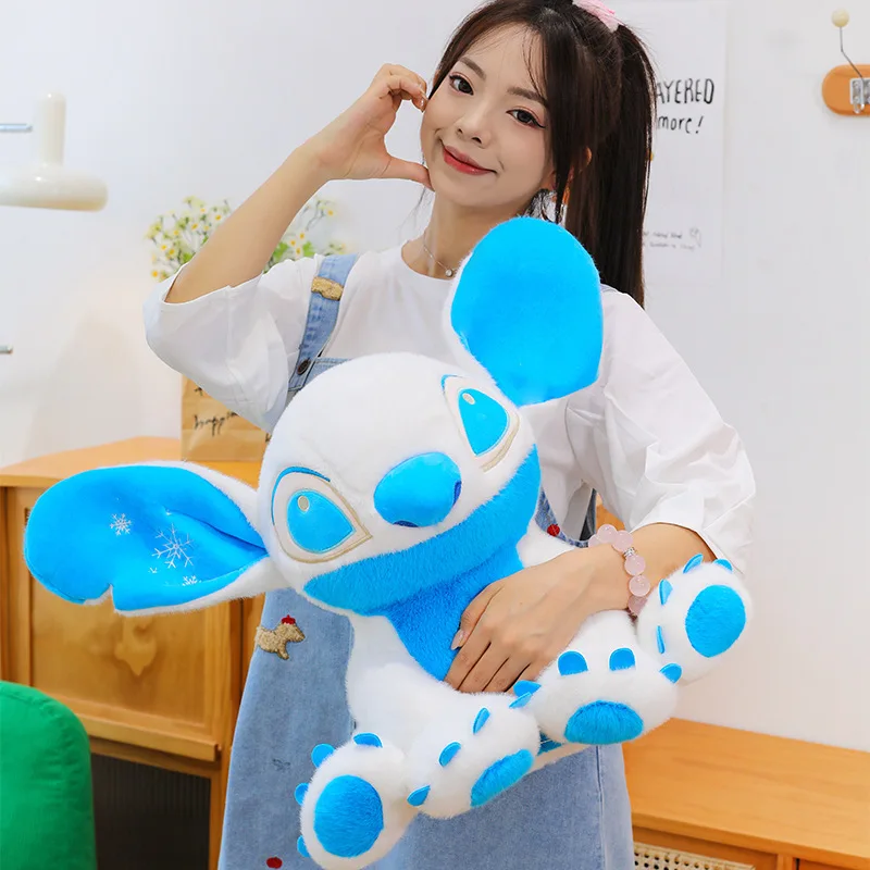 Disney Lilo & Stitch Kawaii Snowflake Stitch Stuffed Plush Toys Cute Stitch Anime Plush Toys Christmas Gifts For Kids Girls