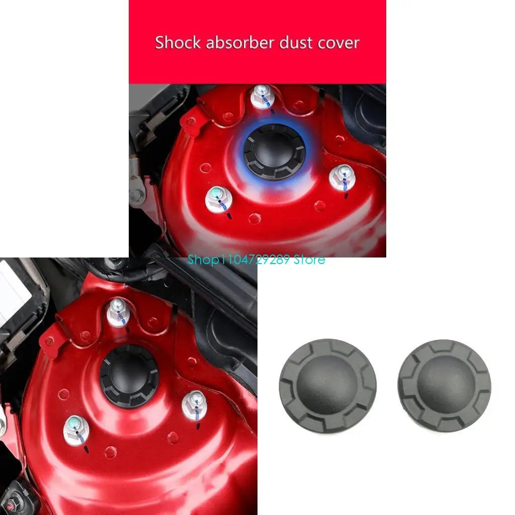 

D8KE 1 Pair ABS Black Shock Absorber Cover Dust Cover Protection Cap Suitable for 3 6 CX-3 CX-5 CX-9 2014-2015 2016 2017-2018