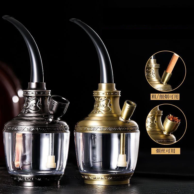 

3 in 1 Portable Hookah Shisha Water Pipe Filter Cigarette Smoking Shredded Tobacco for Water Pipes Holiday Gifts for Boyfriend