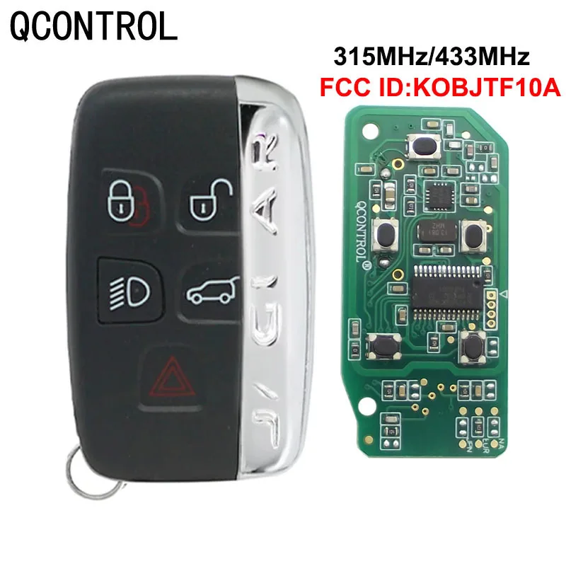 

QCONTROL Car Remote Key For Land Range Rover Discovery 4 Freelander Sport Evoque FCCID KOBJTF10A For Jaguar XFL XE XJ 315/434MHz