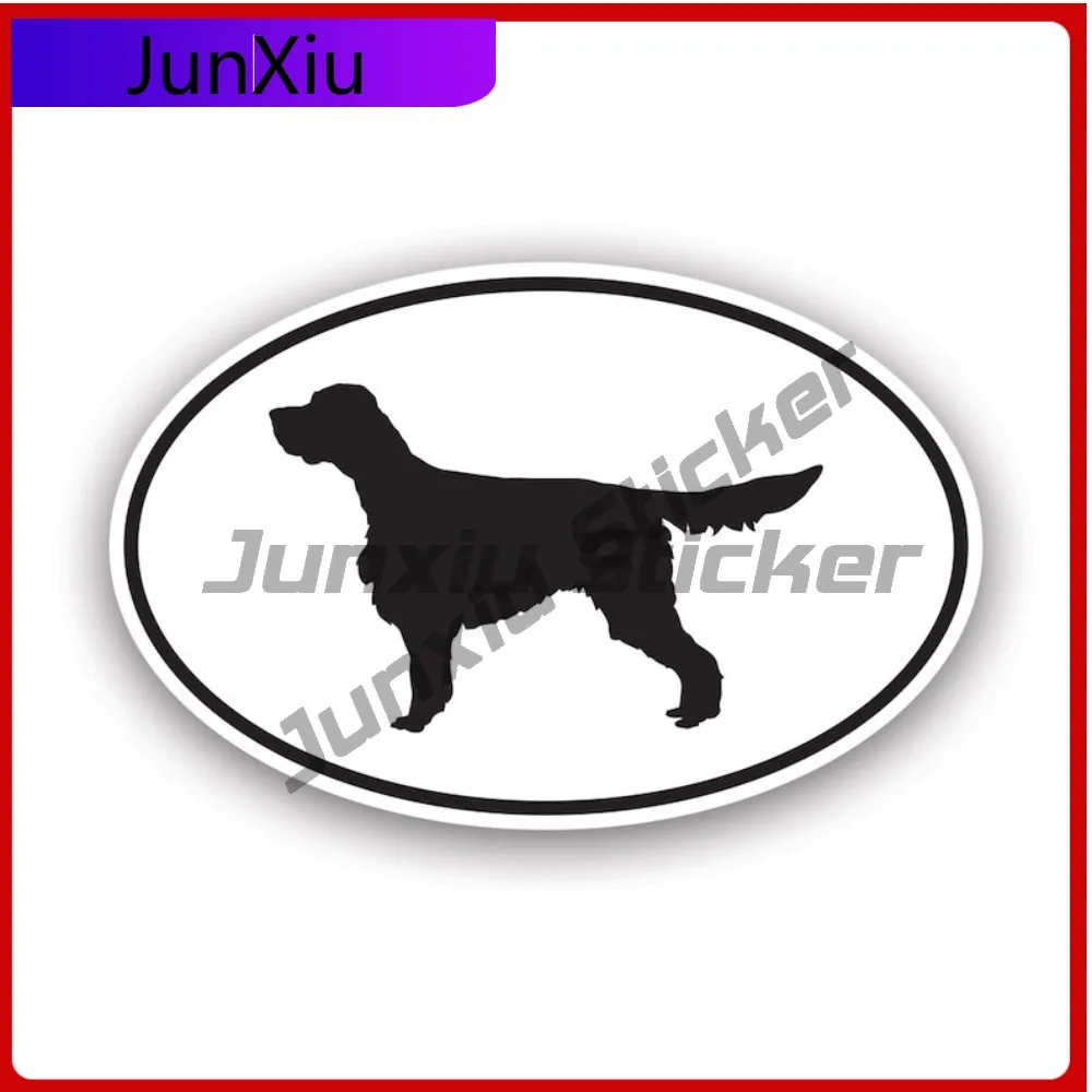 

Gordon Setter Euro Oval Sticker Waterproof Anime Car Waterproof Vinyl Decal For Motocross Creative High Quality Fun Sticker