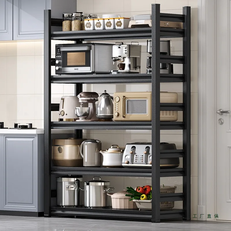 

Kitchen shelves, floor to ceiling, microwave oven storage shelves